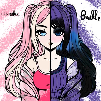 realistic girl split