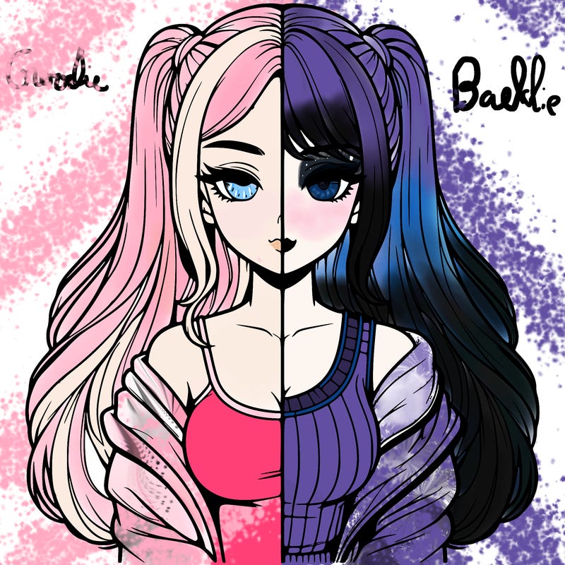 realistic girl split