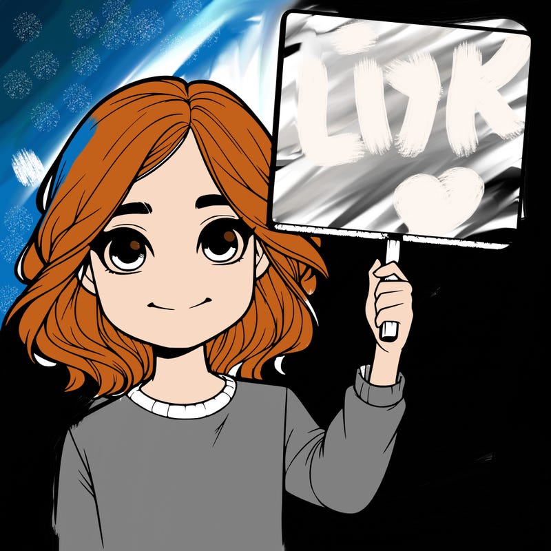 realistic girl holding up a sign