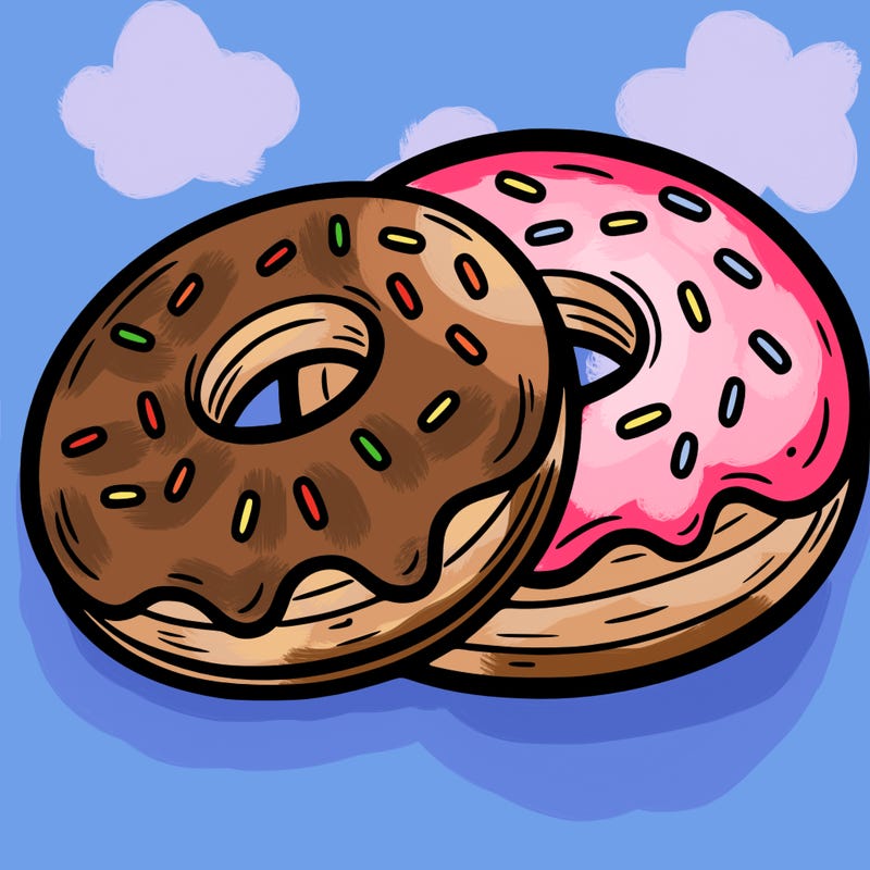 a piece of food doughnuts