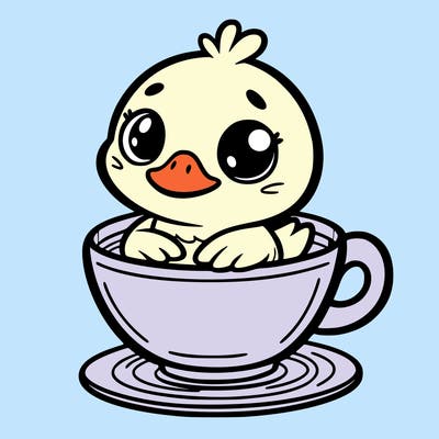 duck in a cup