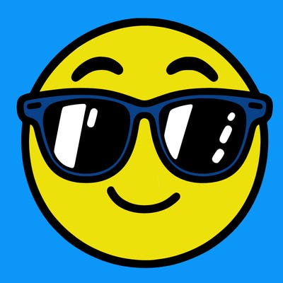 emoji with sunglasses