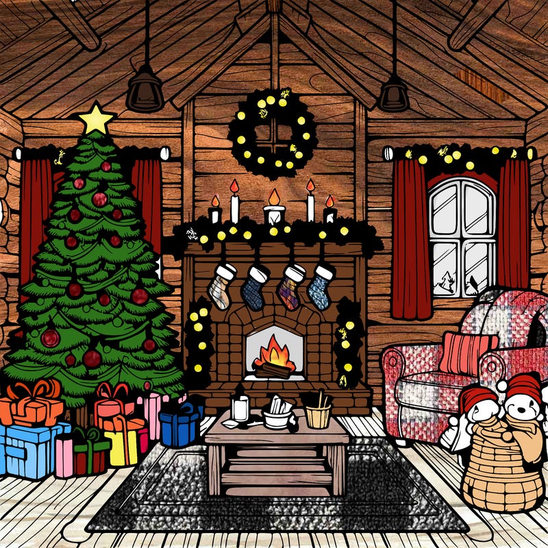 christmas house interior