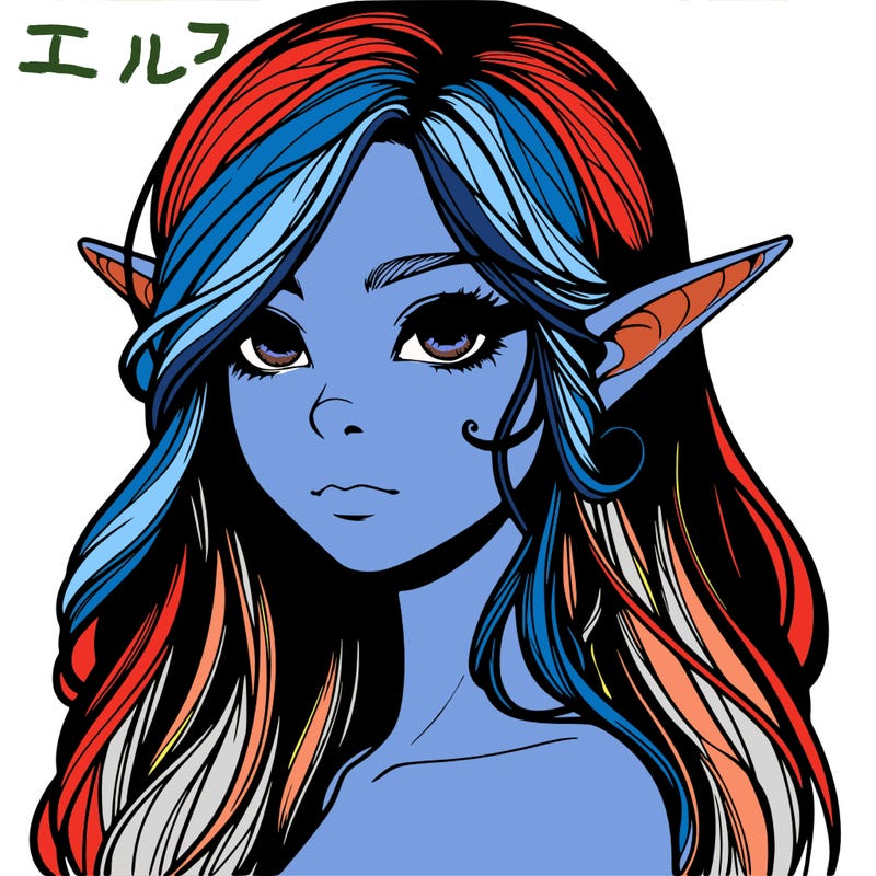 elf girl realistic dark fantasy