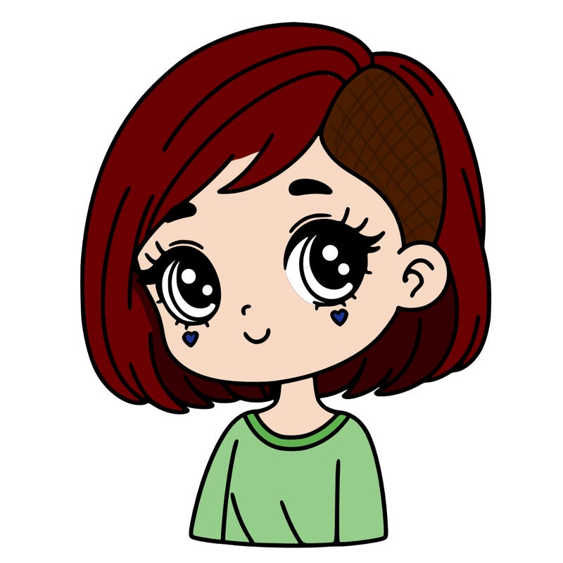 cute girl with shave side