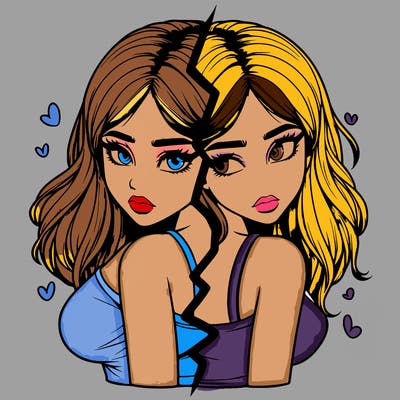 realistic girl split