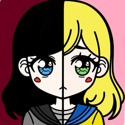 a split of a girl