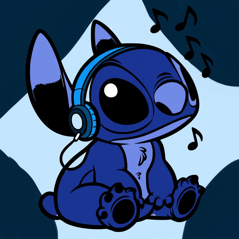 stitch listening to music