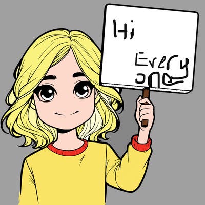 realistic girl holding up a sign