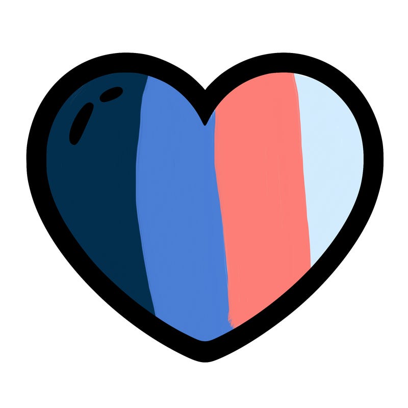 a blank heart