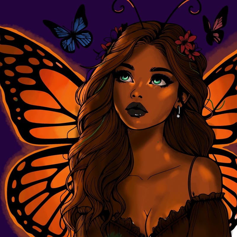 butterfly fairy realistic girl