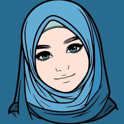 realistic girl with hijap