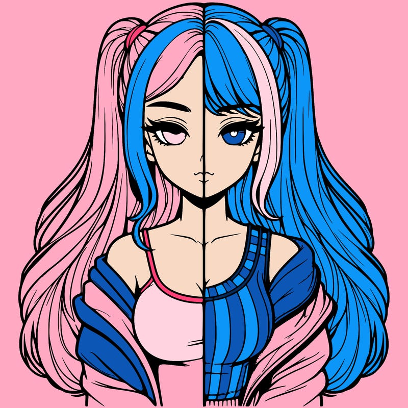 realistic girl split