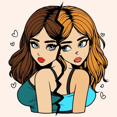 realistic girl split