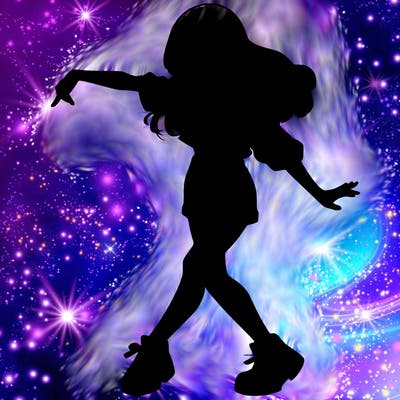 realistic girl danceing