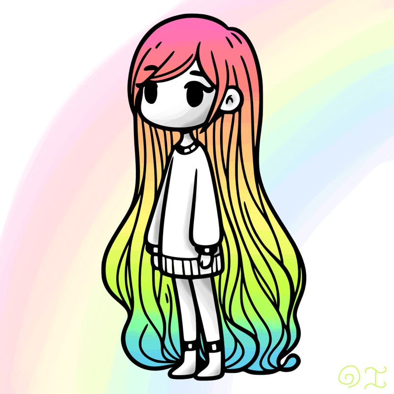 girl with long hair