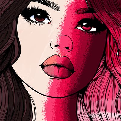 really realistic girl with lips