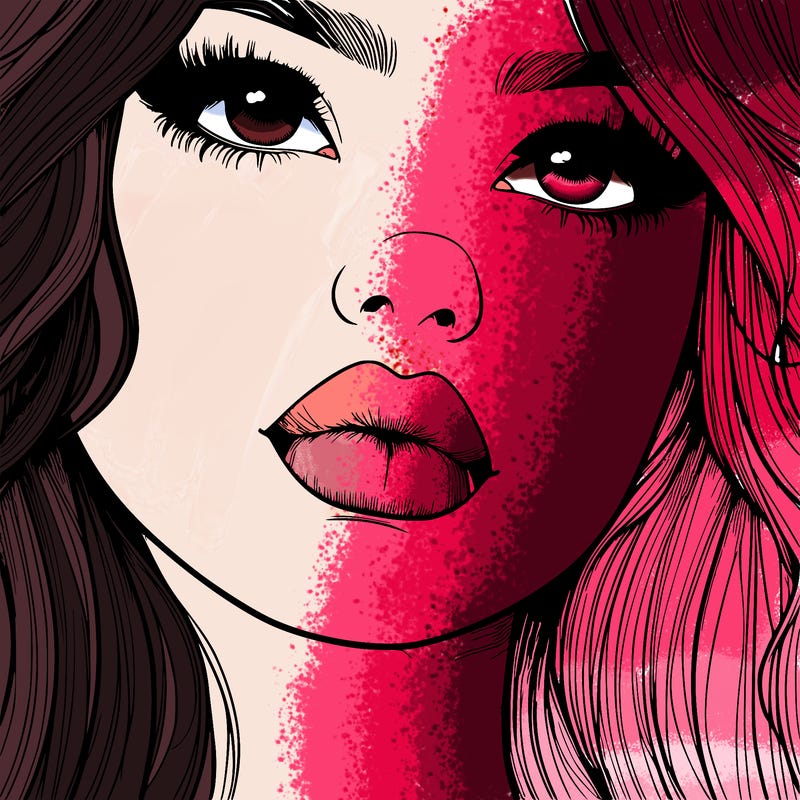 really realistic girl with lips