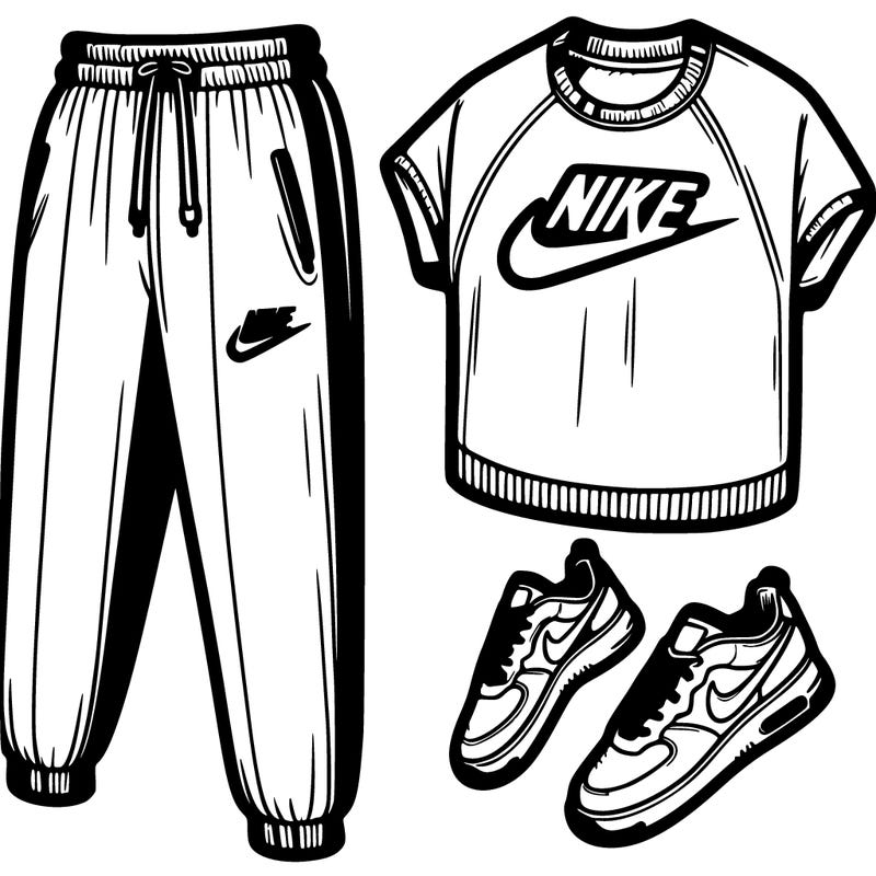 nike sweatpants and shirt