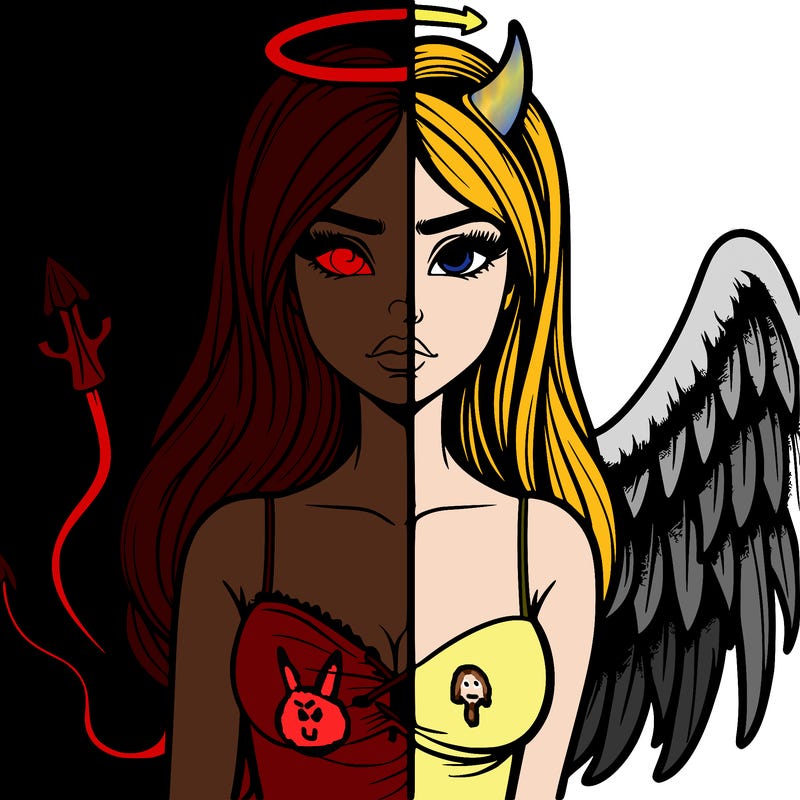 devil vs angel realistic girl