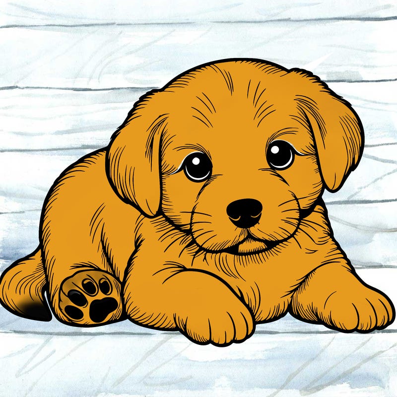 a cute realistic puppy