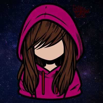 girl with hair covering her face and wearing a hoodie