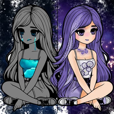 realistic girl split