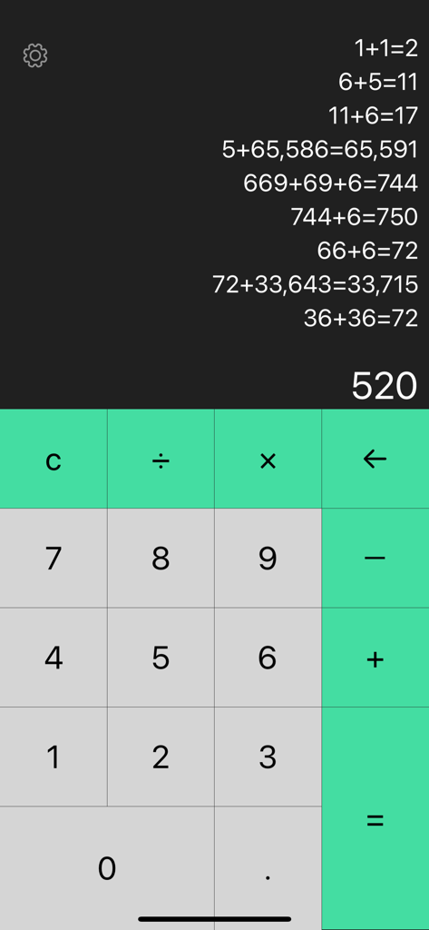 Calculator - MingCalc - Calculator MingCalc app interface featuring a visible calculation history and a colorful numeric keypad