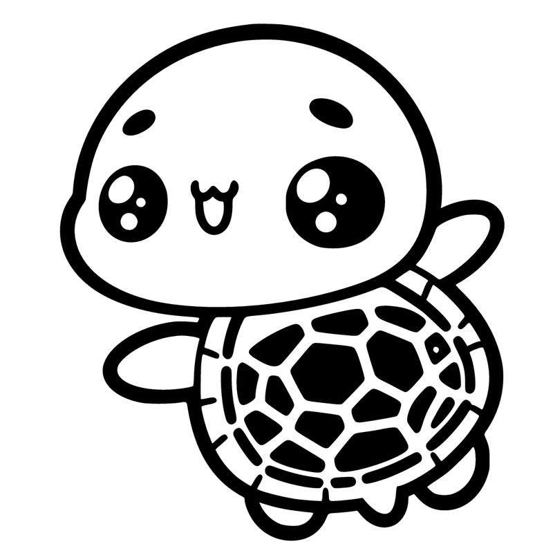 kawaii sea turtle