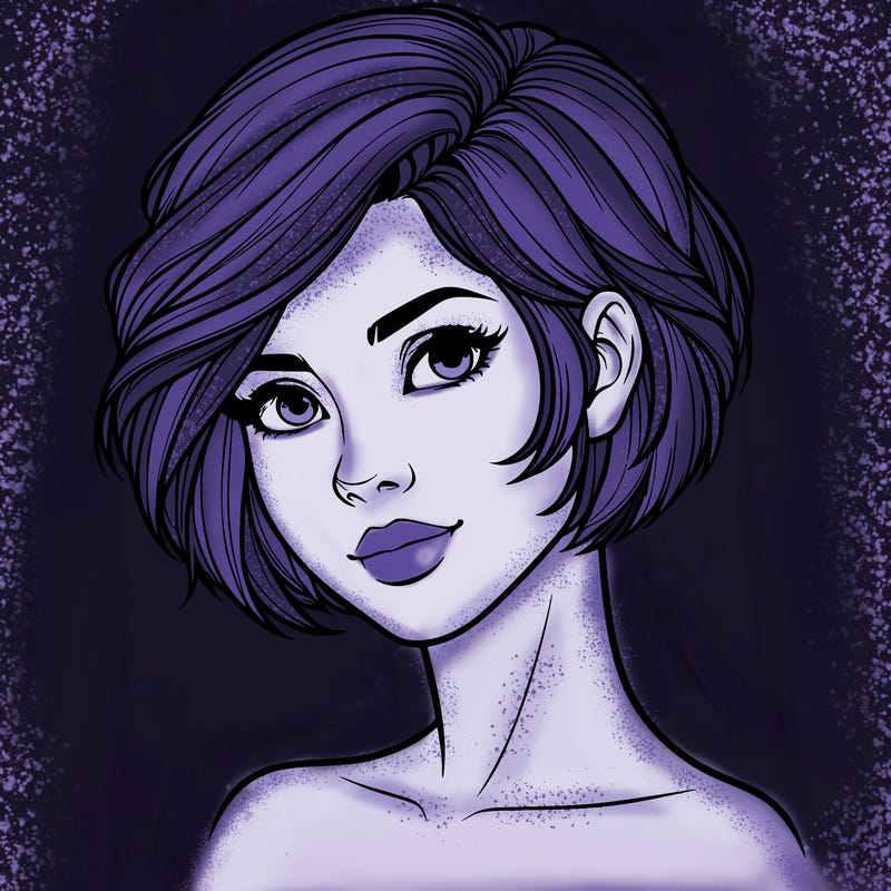 realistic woman with short styled hair