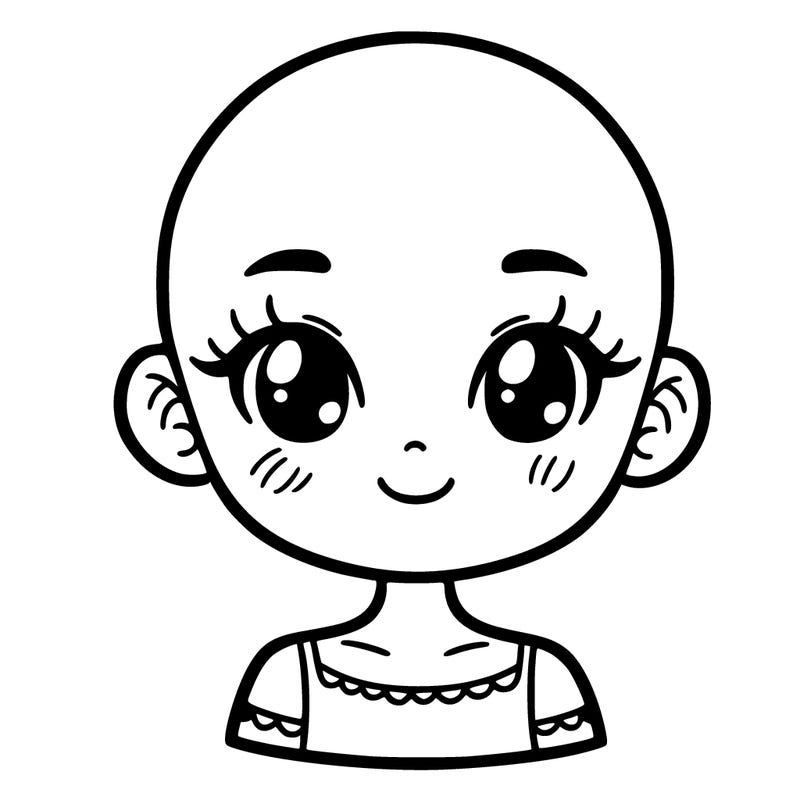 bald cute girl.