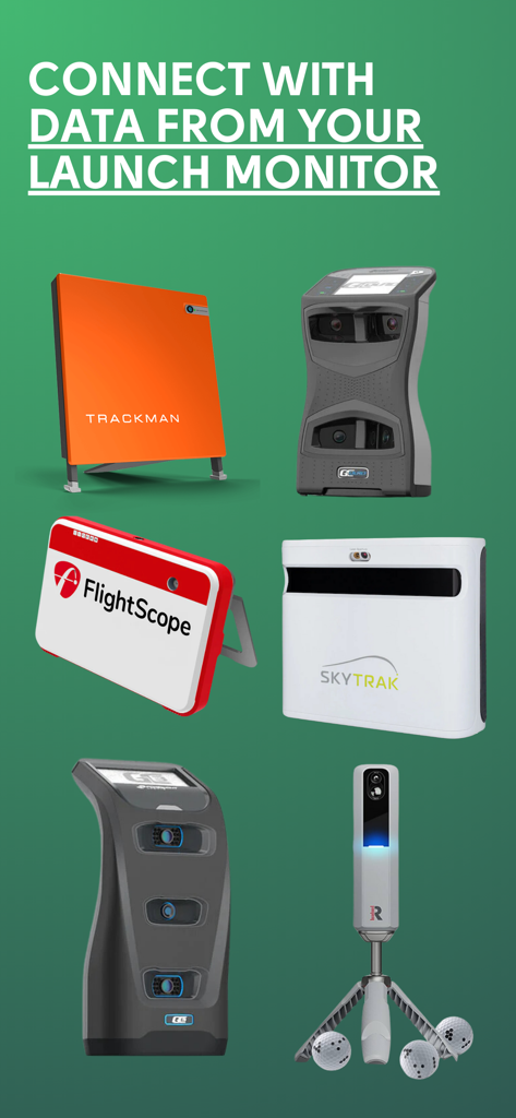 Shot Pattern - Golf GPS - A collection of compatible golf launch monitors including Trackman FlightScope and SkyTrak for data integration