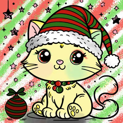 cat christmas