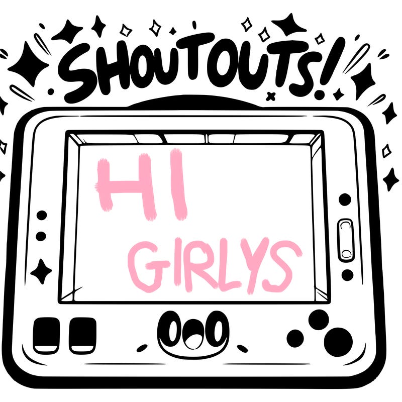 blank canvas that says above it shoutouts