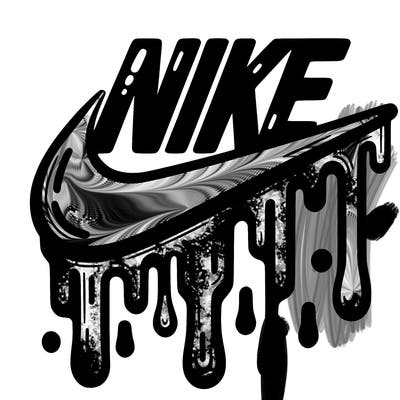 dripping nike logo