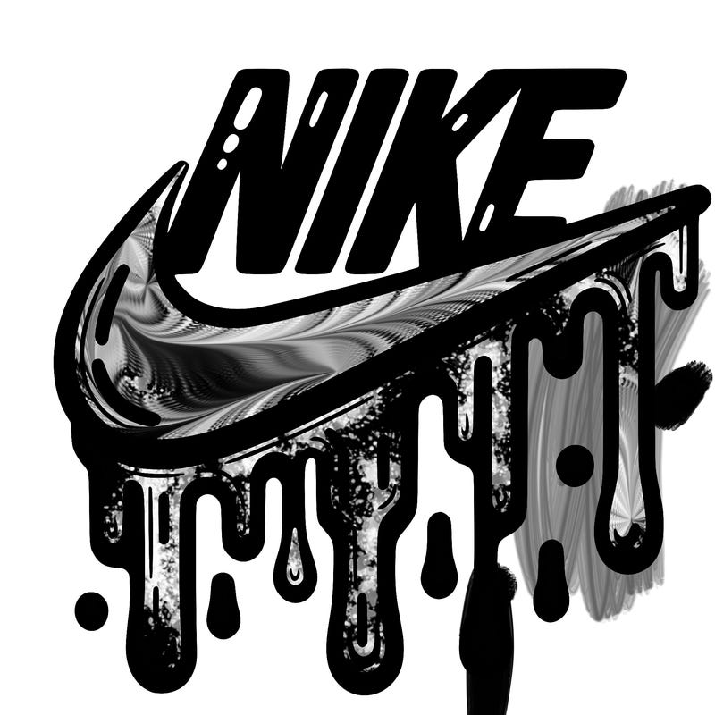 dripping nike logo