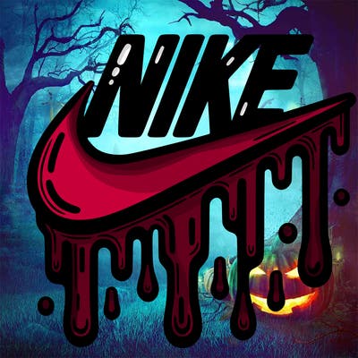 dripping nike logo