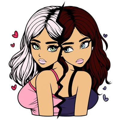 realistic girl split