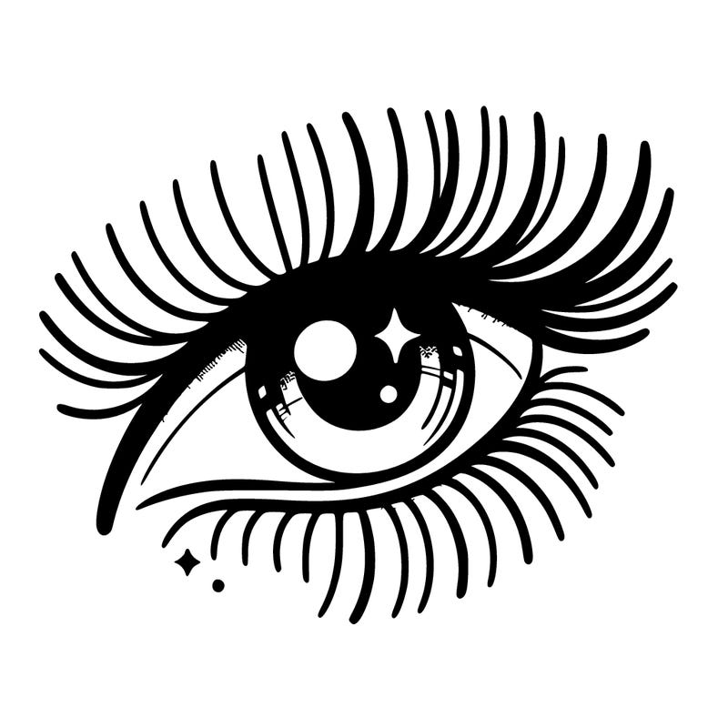 eye with beautiful lashes