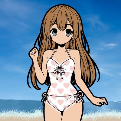 manga girl swimsuit