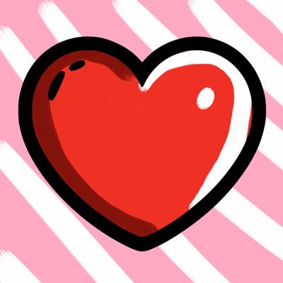 a blank heart