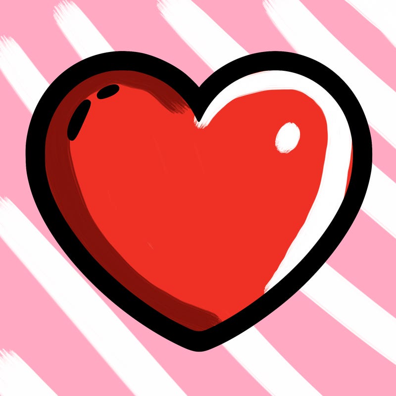 a blank heart