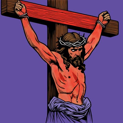 jesus realistic on the cross