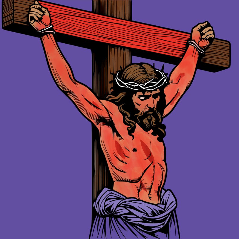 jesus realistic on the cross