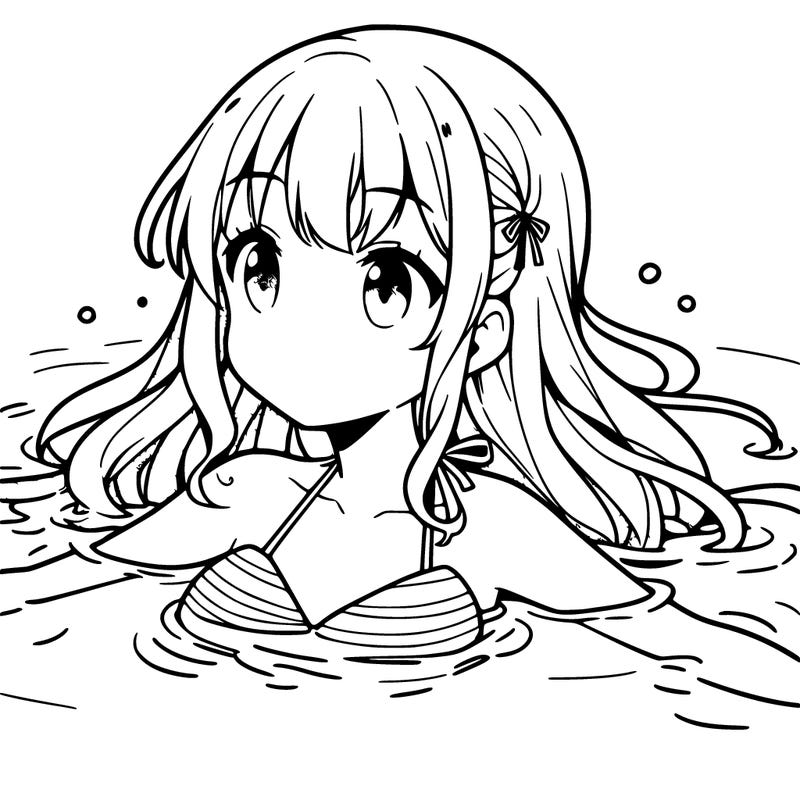 swim girl anime