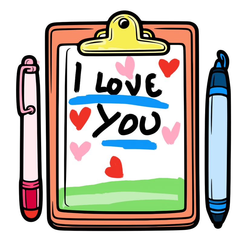 blank clip board with pen