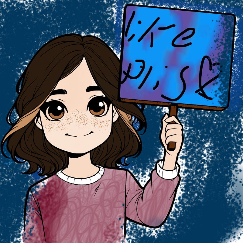 realistic girl holding up a sign