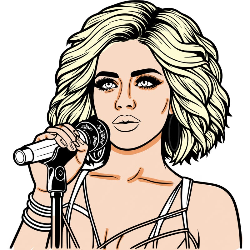 realistic looking female singer