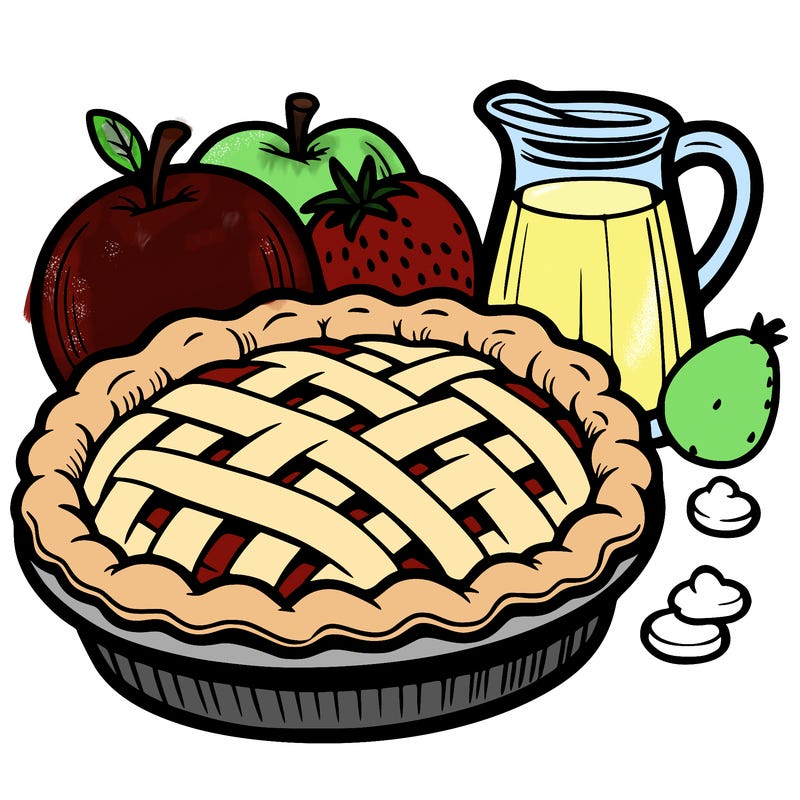 a pie of food