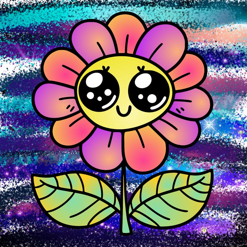 flower with eyes